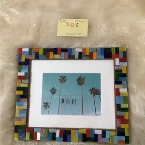 Multicolored Geometric Picture Frame Accents